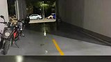 车库的地板太滑，狗狗奔跑时刹不住