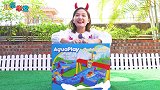 户外玩具：和晶晶姐姐一起组装水上玩具！帮河马执行任务吧！