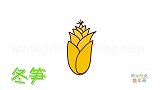 蔬菜简笔画大全，画漂亮的冬笋简笔画