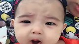 8个月的宝宝装哭，这个举动真是太萌了，看完不许笑