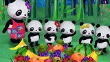 趣味英文儿歌,pandas熊猫在床上跳着睡着了鼻子吹泡泡呢