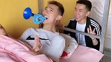 妈呀，你竟然趁我睡觉，往我嘴里挤芥末