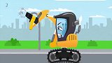 工程车之挖掘机追赶飞行器