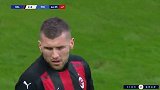 上半场补时第2分钟AC米兰球员雷比奇黄牌