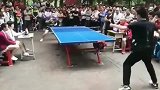 中国街头的乒乓球水平就和美国街头的篮球一样，这氛围太厉害了！