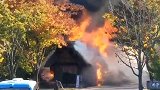 日本世界遗产白川乡一木屋突发火灾 现场视频曝光