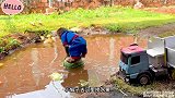 小猴子比比去河里捞水果