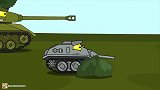坦克世界搞笑动画：既然子弹都差不多，那就来场摔跤