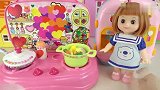 芭比娃娃厨房玩具，回家做各种煎蛋美食，过家家