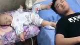 这就是爸爸带娃，这心可真是大啊，小宝贝睡得可真香啊！