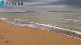 小伙赶海，狂风过后沙滩上一片白蛤还捡到一条扒皮鱼，海边烤龙虾