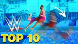 高能模仿秀！WWE网红兄弟十大飞冲肩 最后连墙都撞穿了