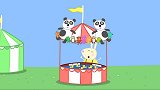 小猪佩奇：猪妈妈玩游戏超厉害，把游乐园所有大熊猫，全赢回来了