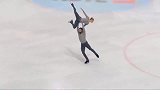 美国男子花滑选手场上手滑 致女搭档头朝下摔昏