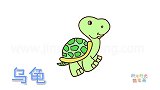 动物简笔画大全，画Q版乌龟简笔画