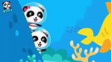 宝宝巴士：小熊猫太可爱了，来海底玩了，这里有很多小鱼呢