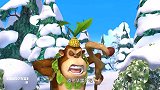 熊出没：熊二这个沙雕，用铁锅滑雪，非常的萌！