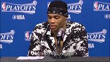 篮球-17年-威少赛后采访爆粗口：我才不在乎什么数据-专题