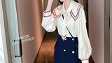 不敢尝试的衬衫搭短裙，原来这么减龄
