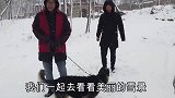 大雪后，老舅带外甥和旺财赏雪景，老舅童心未泯玩的真开心