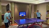 中巴乒乓球双打赛战况激烈  特谢拉埃德尔霸气庆祝