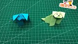 小狗折纸方法，非常简单的幼儿园亲子手工