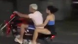 男子花式炫车技，后座女伴遭了殃