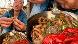 渔民船长直播吃乱炖海鲜，大鲍鱼、龙虾任意选，是我向往的生活！