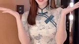 小姐姐穿上旗袍自拍尬舞，的确非常的优秀