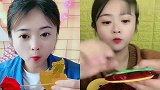 美女直播吃小海马果冻、卡通汉堡,各种口味任意选,我向往的生活