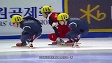 韩国短道速滑肮脏时刻，滑不过就下黑手，最后结果大快人心