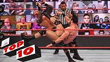 RAW第1434期十佳镜头：小邪女舍身飞扑 德鲁重夺WWE冠军