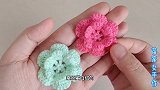 钩针漂亮的双层装饰小花朵，简单百搭，教程详细