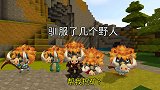 迷你世界：挖矿爆星星，驯服了几个野人，准备让他们帮我砍树挖矿