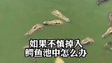 不慎掉入鳄鱼池中怎么办，鳄鱼养殖厂长告诉你