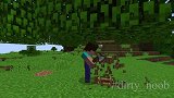 我的世界MC动画：菜鸟砸开木头，找到了这棵秘密树的入口