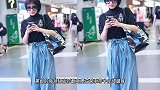 吴昕短发造型吸睛，高领打底衫配高腰花苞牛仔阔腿裤，气质脱俗
