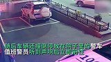 男子醉驾刚起步就失控 冲破派出所花台撞警车
