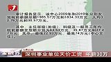 深圳事业单位天价工资 人均年薪30万
