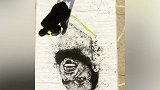 这是真正的高手 国外街头画家用运球的方式画出老詹