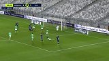 下半场补时第1分钟波尔多球员萨巴利射门 - 打偏