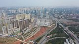 初春航拍衡阳高新区陆家新区数字经济走廊杉杉奥特莱斯-科创中心