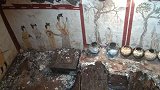 精美绝伦！太原一工地挖出壁画墓 初判为唐代古墓