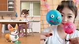 美女直播吃大头棒棒糖，看着就过瘾，童年向往的生活