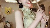网红小姐姐最美旗袍变装，如果回到过去，这会是哪个军阀的姨太太