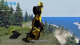 汽车加足马力能飞跃大海吗？3d模拟全程，画面惊险又刺激
