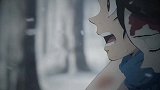 鬼灭之刃：为了救幸存的妹妹,背着她向雪山下走去
