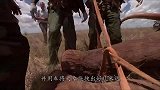 一群人将长颈鹿推到在地，并且将它五花大绑，这是要干嘛？