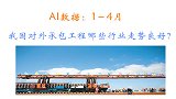 AI数据：1—4月我国对外承包工程哪些行业走势良好？