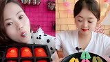 美女直播吃彩色红包巧克力，看着真过瘾，是我向往的生活